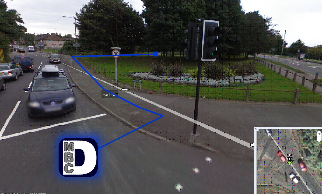 DMBC pond location from Kent Road/A224 junction DMBC pond location from Kent Road/A224 junction